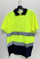 Mixed Hi-Vis Safety Yellow Short Sleeve Collar Neck T-Shirts