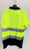 Mixed Hi-Vis Safety Yellow Short Sleeve Collar Neck T-Shirts