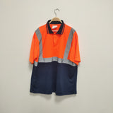 Mixed Hi-Vis Safety Orange Short Sleeve Collar Neck T-Shirts