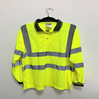 Mixed Hi-Vis Safety Yellow Long Sleeve Collar Neck Shirts