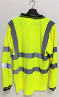 Mixed Hi-Vis Safety Yellow Long Sleeve Collar Neck Shirts